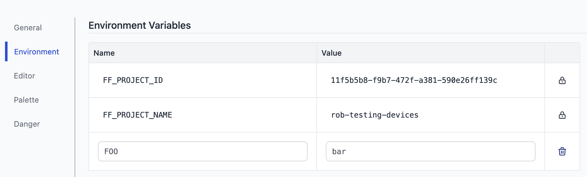 Setting a environment variable in FlowFuse "Setting a environment variable in FlowFuse"