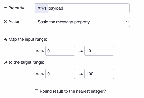 Configuration of the range node Configuration of the range node